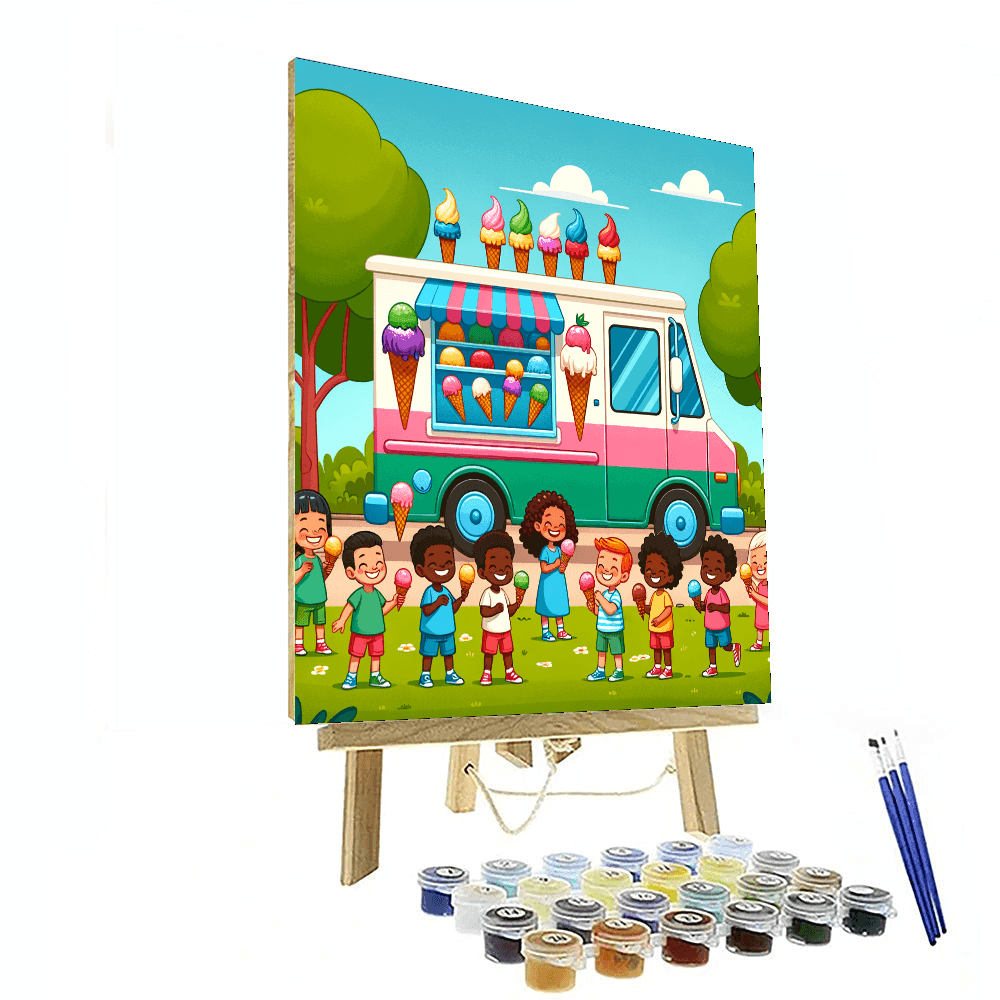 Ice Cream Truck Treats DIY Paint By Numbers