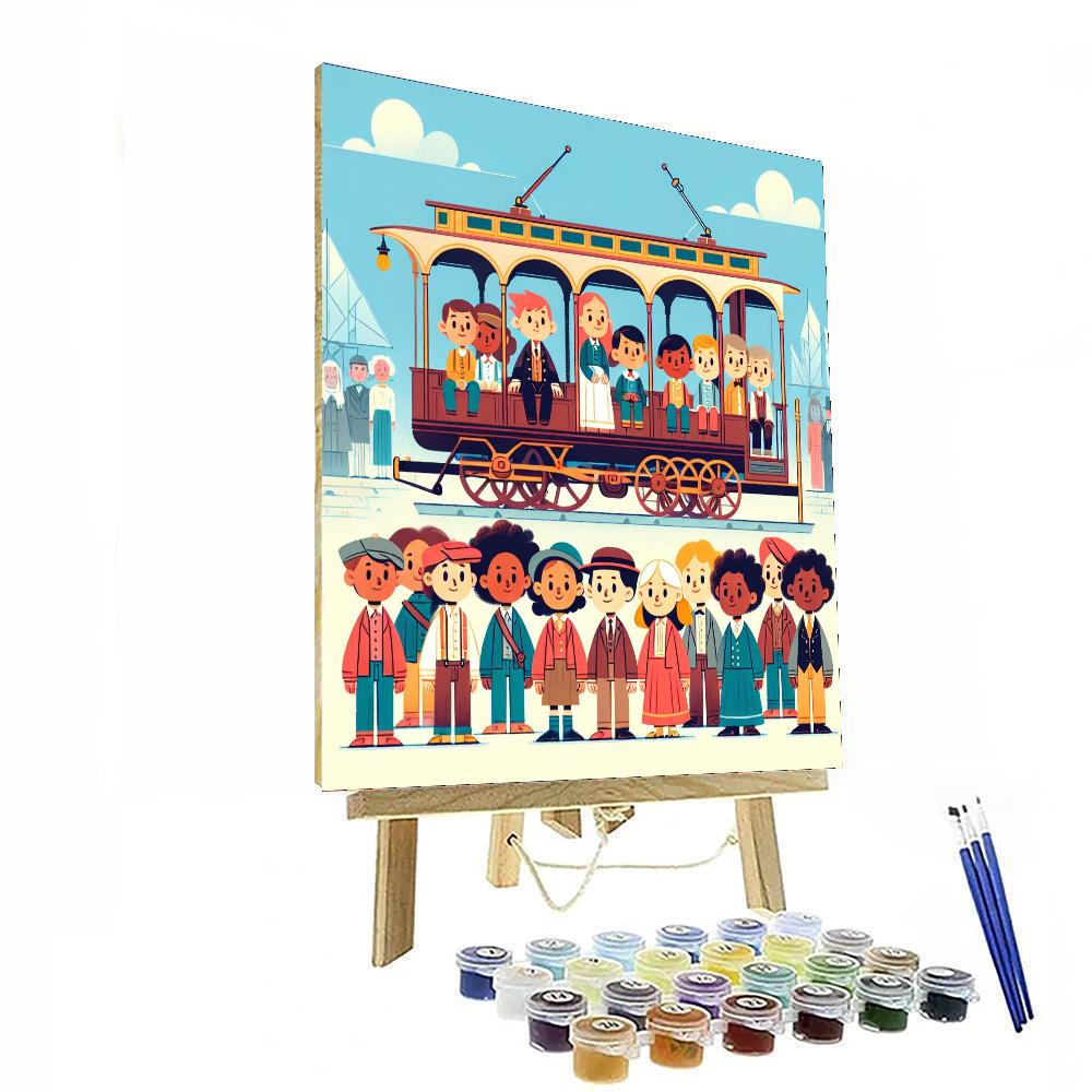Time Traveler's Trolley Paint By Color
