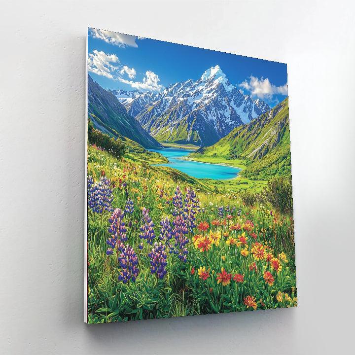 Aoraki / Mount Cook National Park - New Zealand Numbered Painting Kits