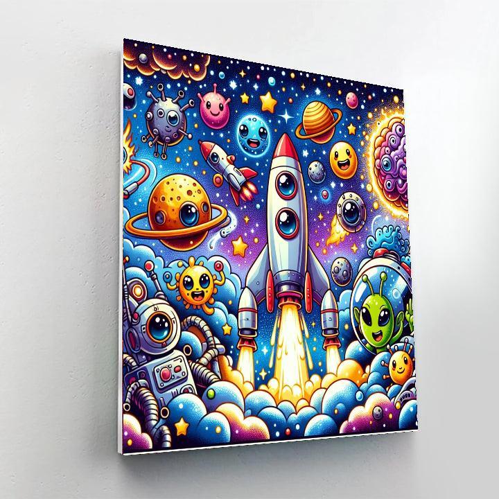 Galactic Quest For Kids Numbered Painting Kits