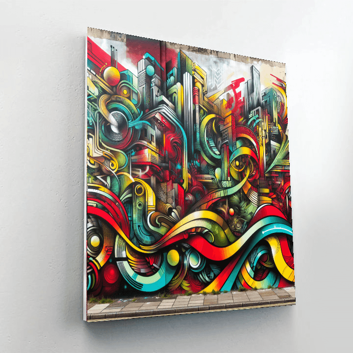 Urban Street Mural Number Painting