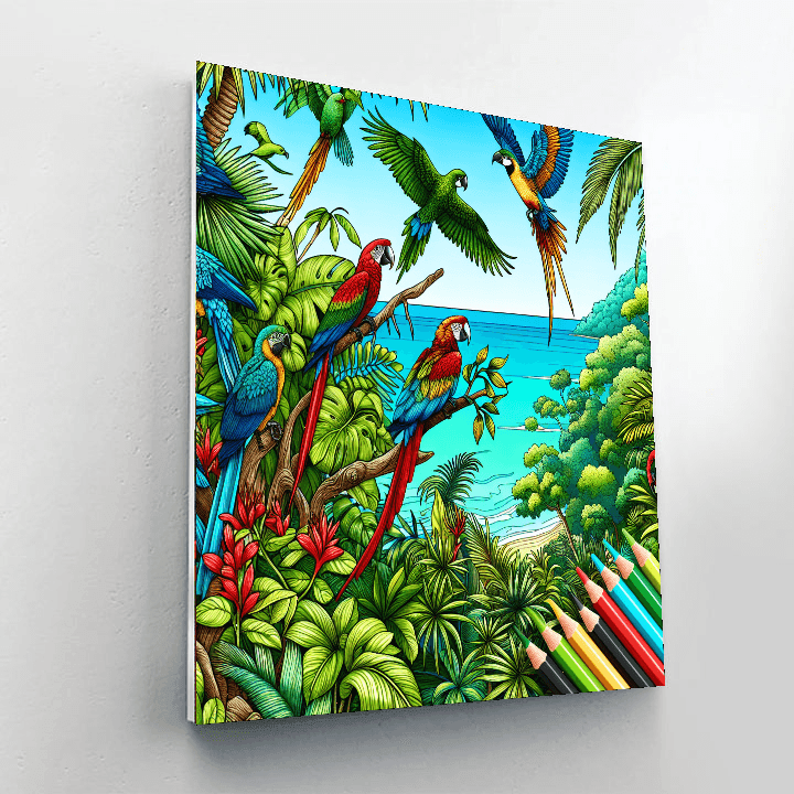 Tropical Harmony Paint By Numbers Art
