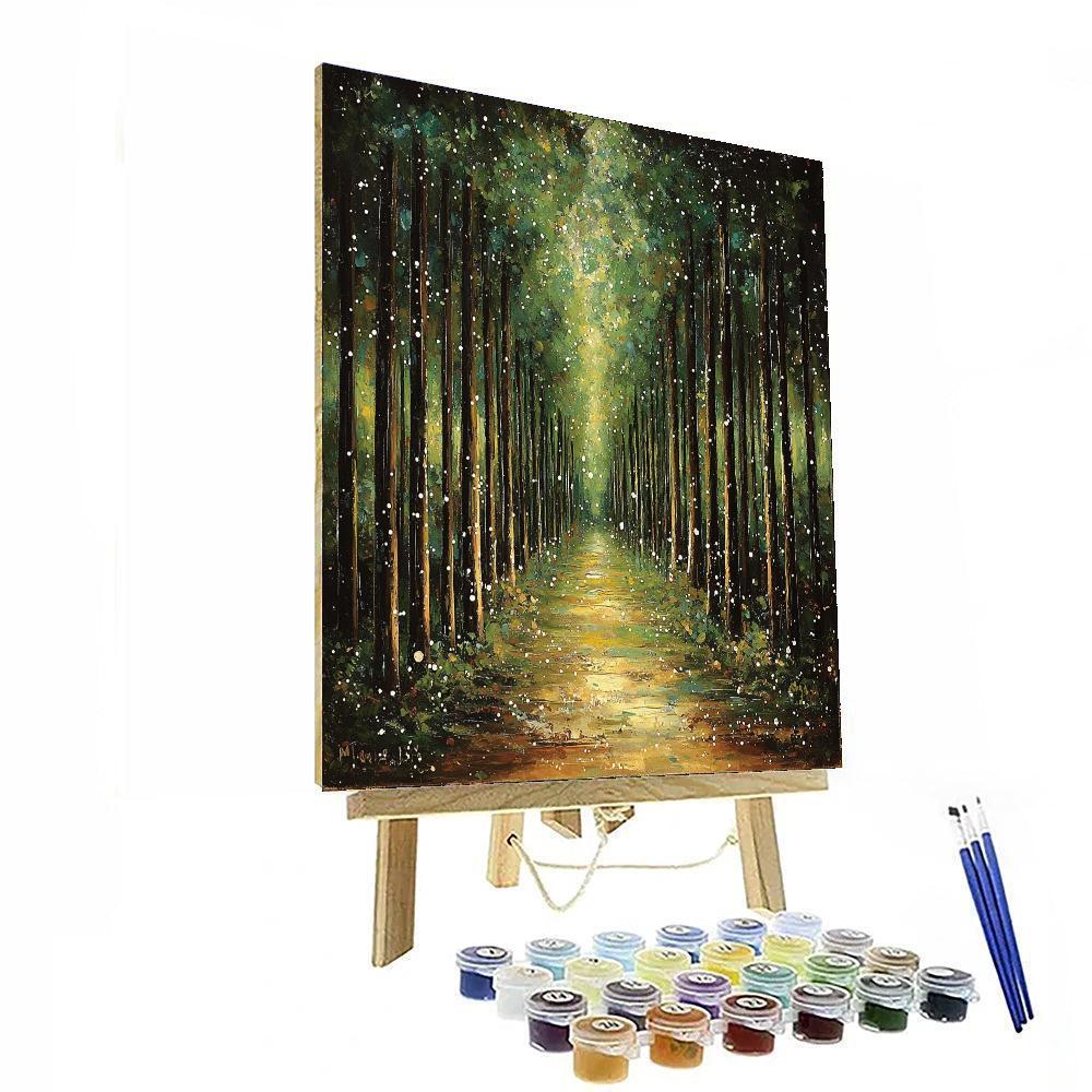 Paul Cézanne Inspired Mystical Forest Depths  Paint By Numbers Art