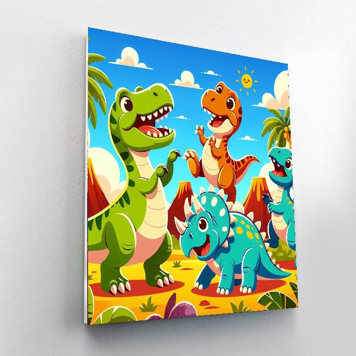 Whimsical Dino Discovery DIY Paint By Numbers