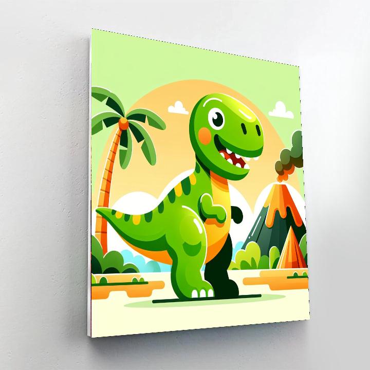 Bouncy T-rex Painting By Numbers Kit