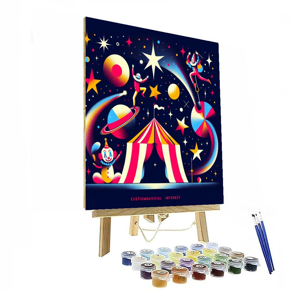 Galactic Circus Show Number Painting