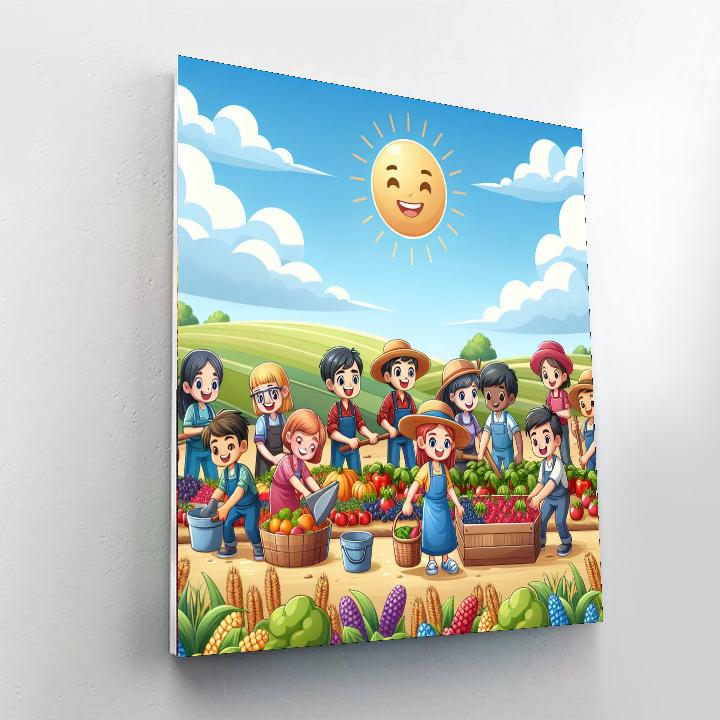 Hearty Harvest Helpers Painting Number Kit