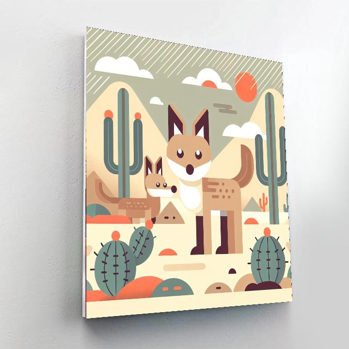 Clever Coyotes Numbered Painting Kits