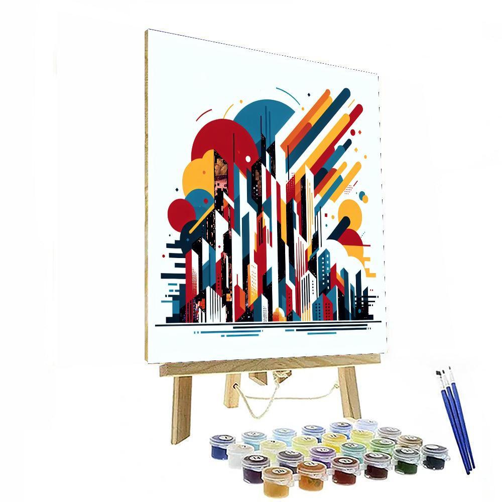 Abstract Metropolis Paint By Number
