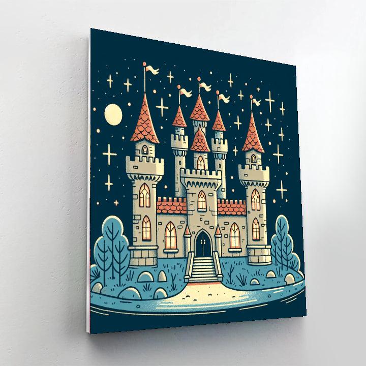 Magical Starry Castle Paint By Numbers Art
