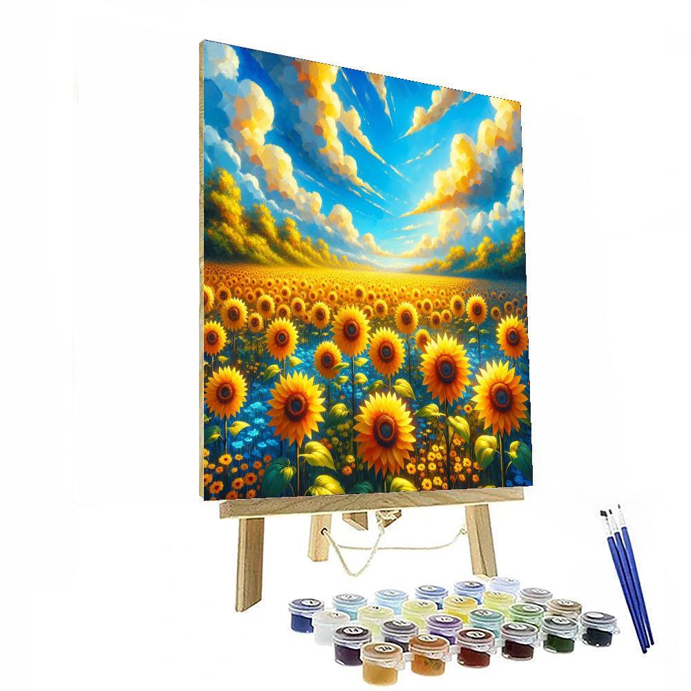 Sunflower Meadow Paint By Numbers Art