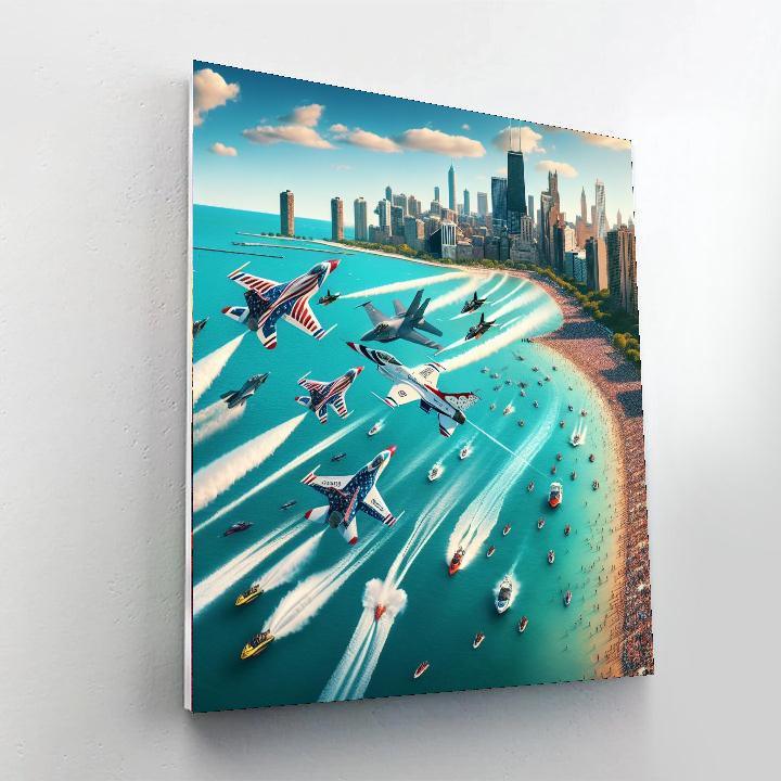 Chicago Air And Water Show - Usa Painting By Numbers Kit