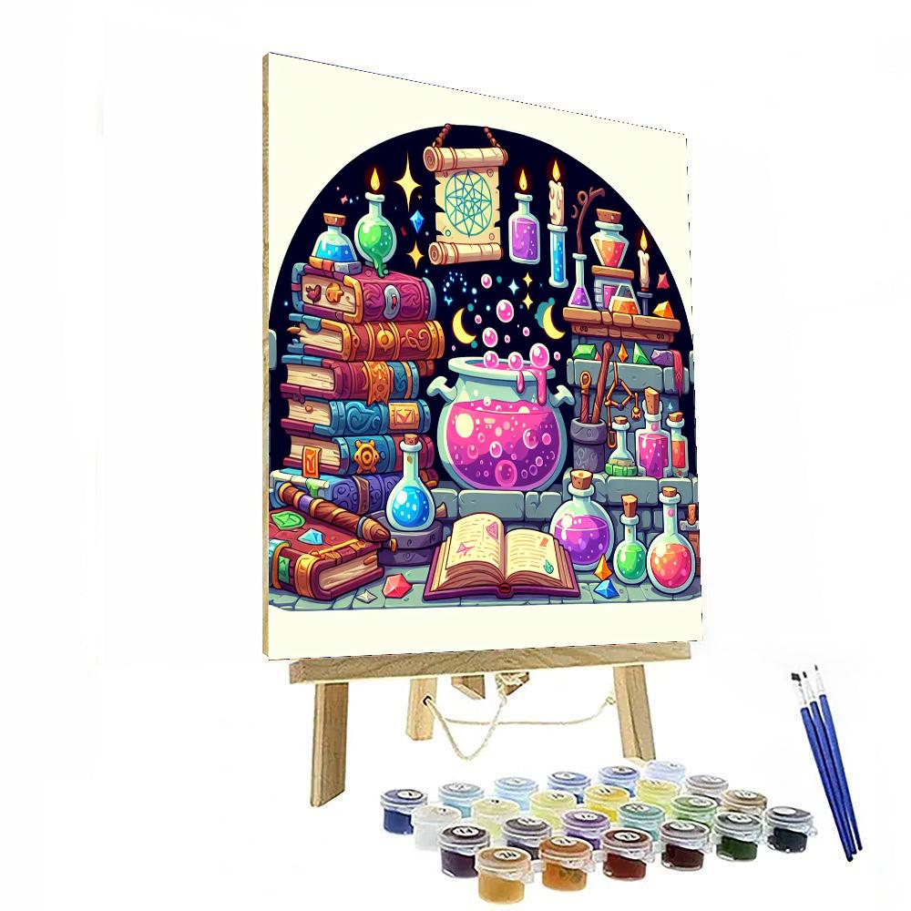 Wacky Wizard Workshop Paint By Numbers Art