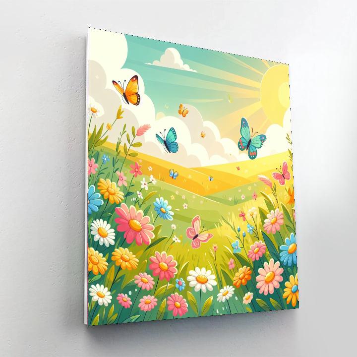Charming Butterfly Oasis Painting Number Kit