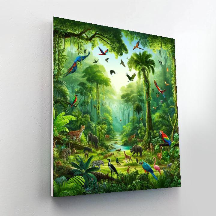 Exotic Rainforest Excursion Paint By Numbers Kits