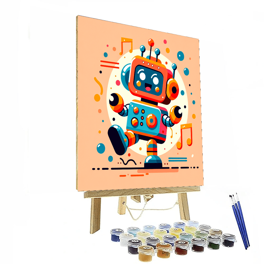 Dancing Robot Paint By Numbers Art
