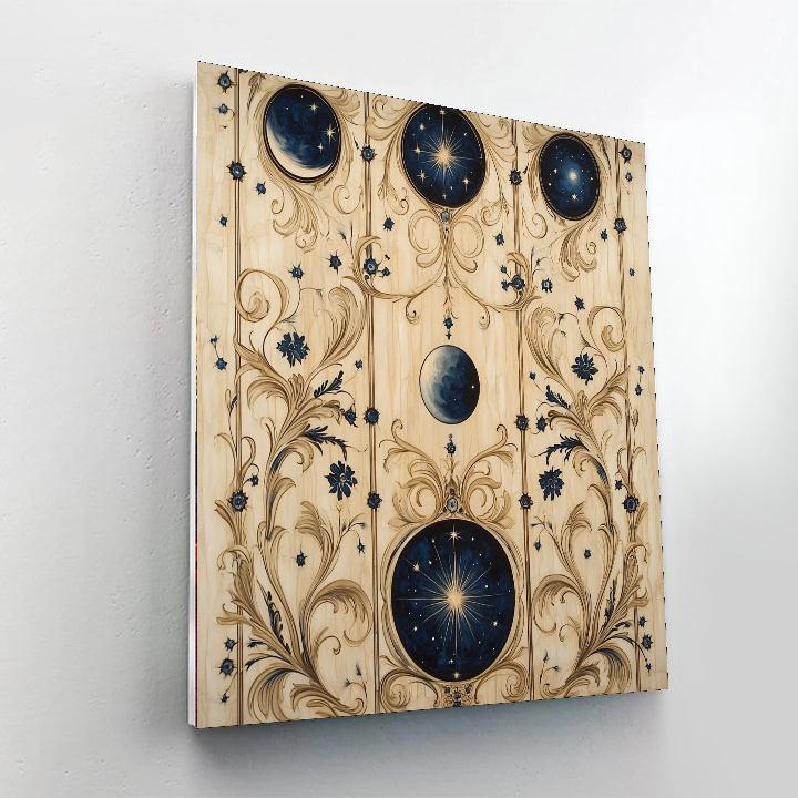 Alphonse Mucha Inspired Harmony Of Celestial Patterns  Paint By Number