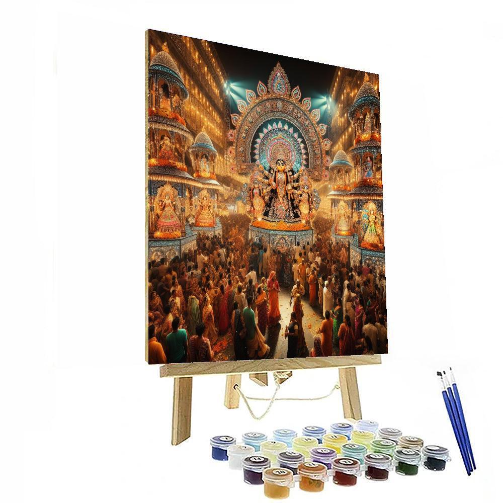 Kolkata Durga Puja - Kolkata, India Paint By Number