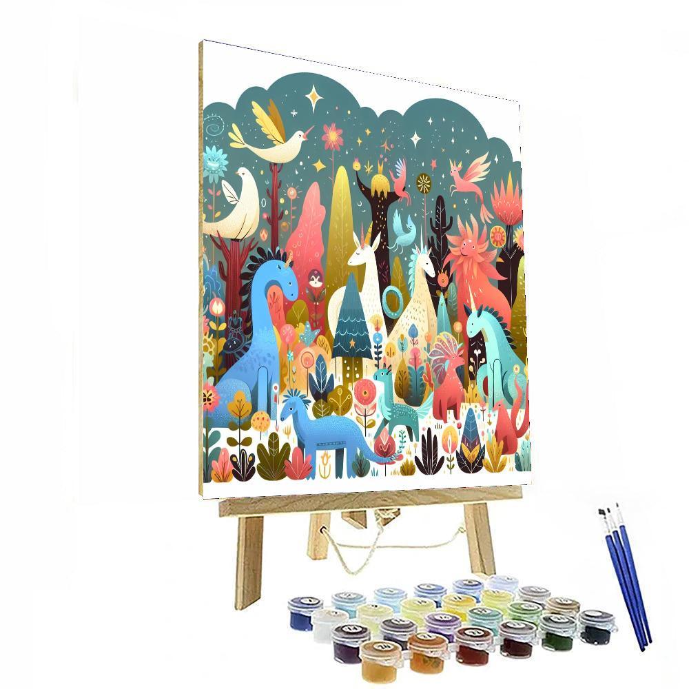 Forest Fairytale Gathering Painting By Numbers Kit