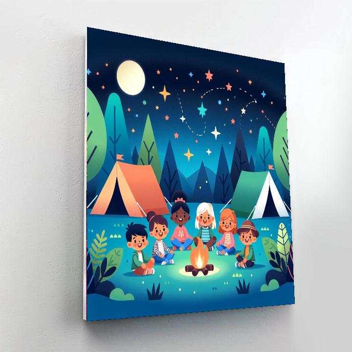 Starlit Camping Night Paint By Numbers
