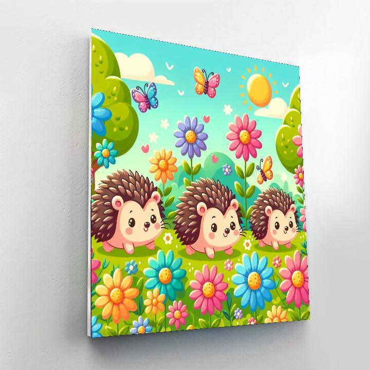 Happy Hedgehog Adventure Numbered Painting Kits