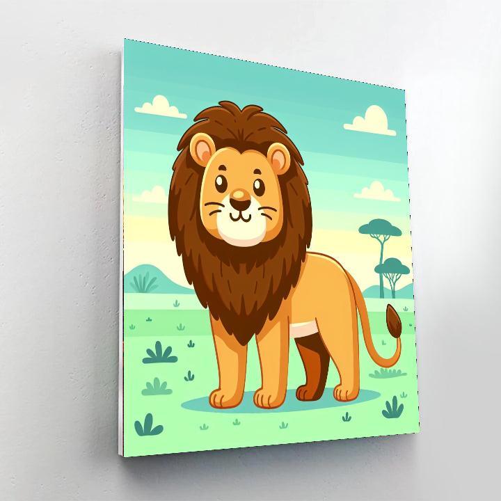 Safari Adventure Lion Roar Painting Number Kit