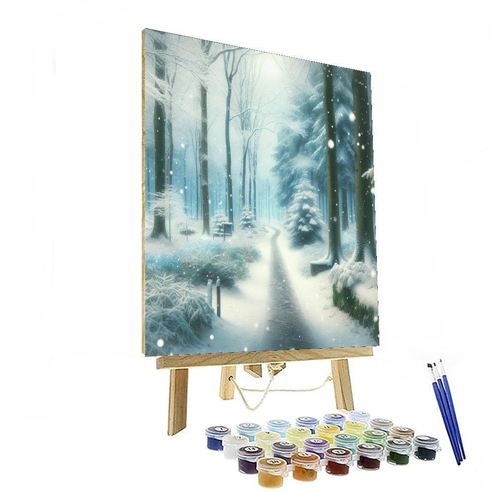 A Winter's Tale In The Woods Painting Number Kit
