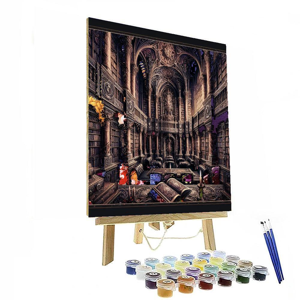 Gothic Library Mystique Numbered Painting Kits