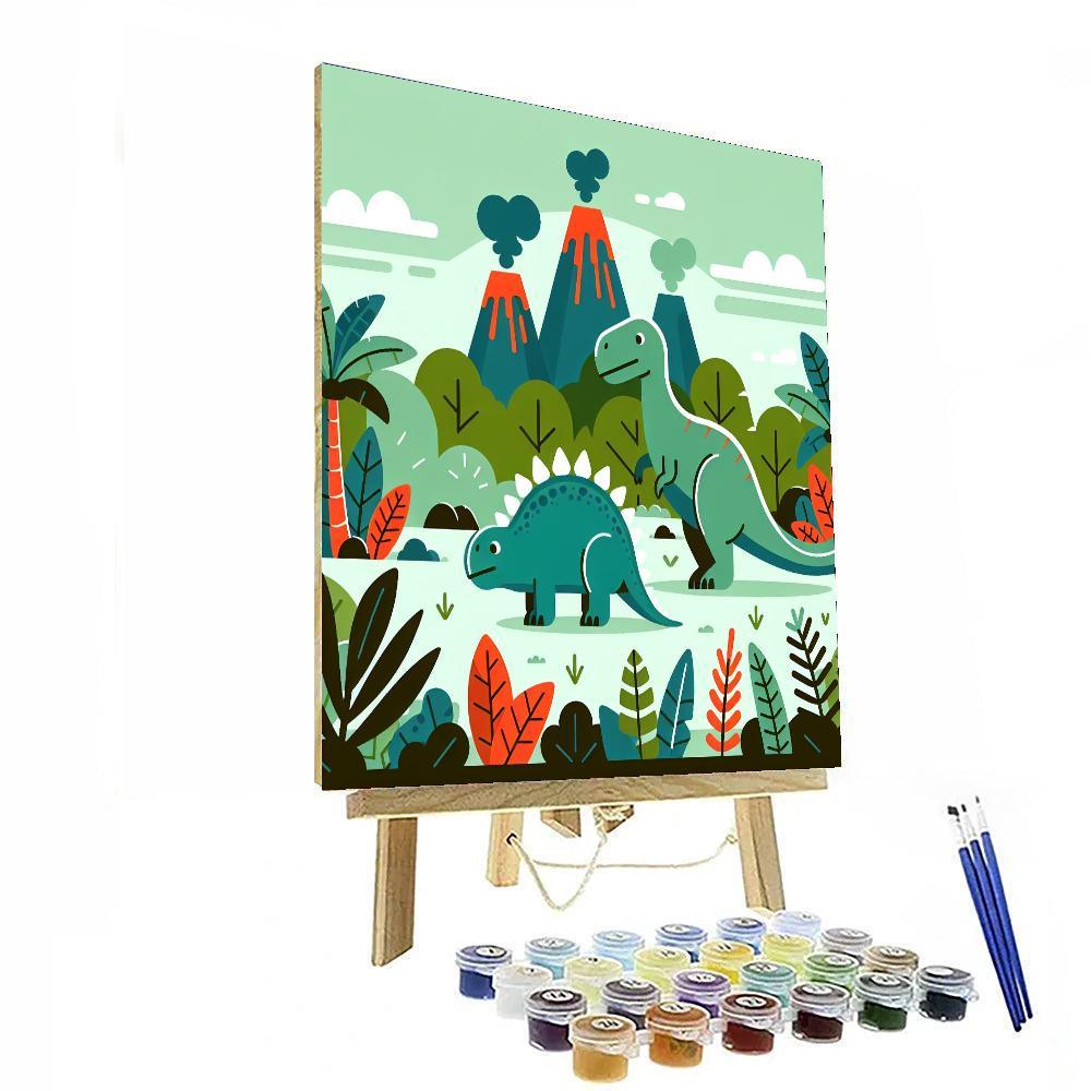 Dinosaur Discovery Delight Painting Number Kit