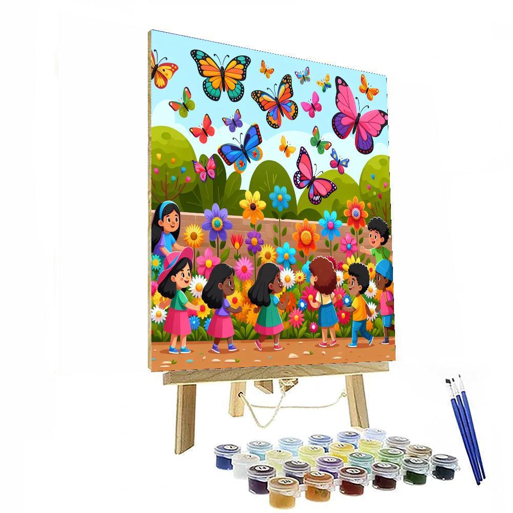 Magical Butterfly Garden Paint By Numbers Art