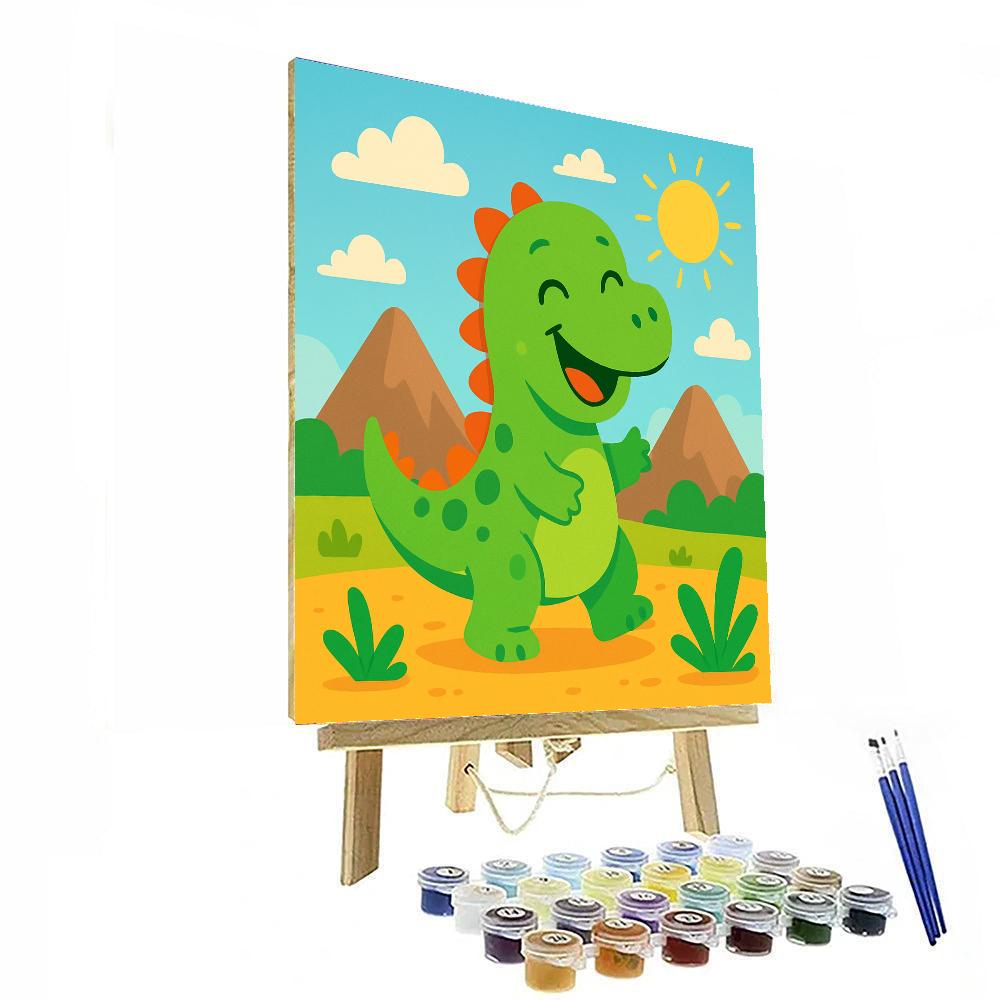 Gleeful Dinosaur Painting By Numbers Kit