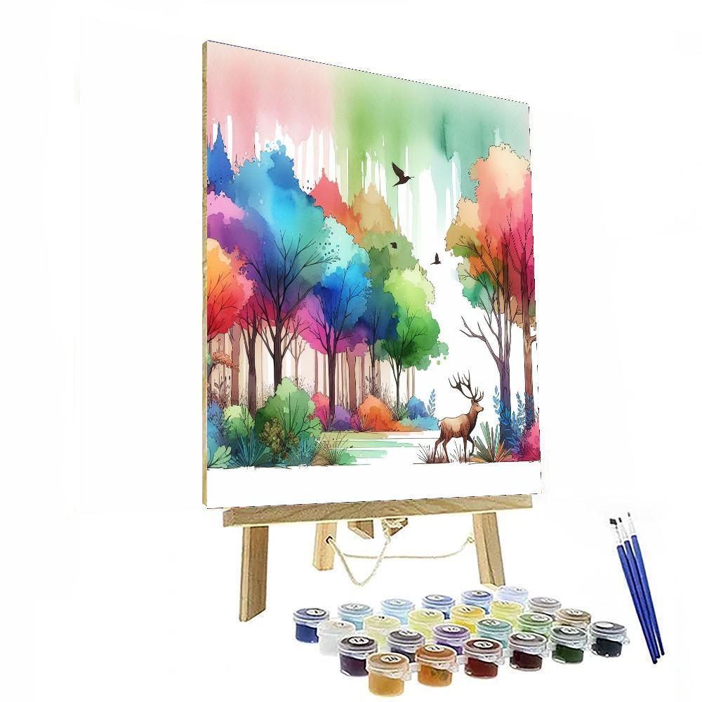 Whimsical Watercolor Woods Numbered Painting Kits