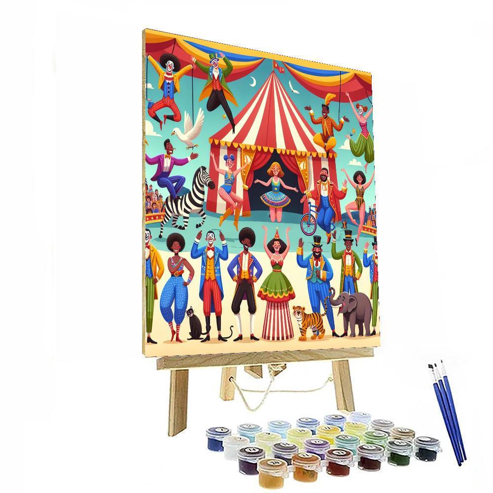 Cheerful Circus Crew Paint By Color