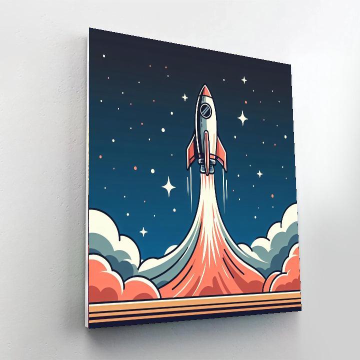 Space Rocket Expedition DIY Paint By Numbers