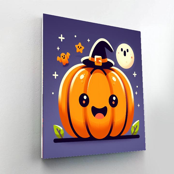 Spooky Halloween Pumpkin Number Painting