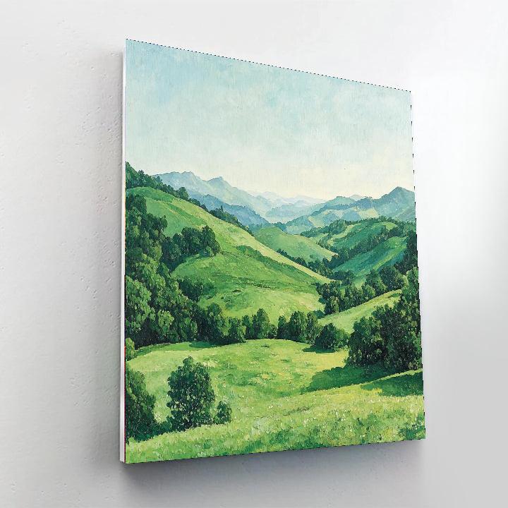 Paul Cézanne Inspired Emerald Valley Tranquility  Painting By Numbers Kit