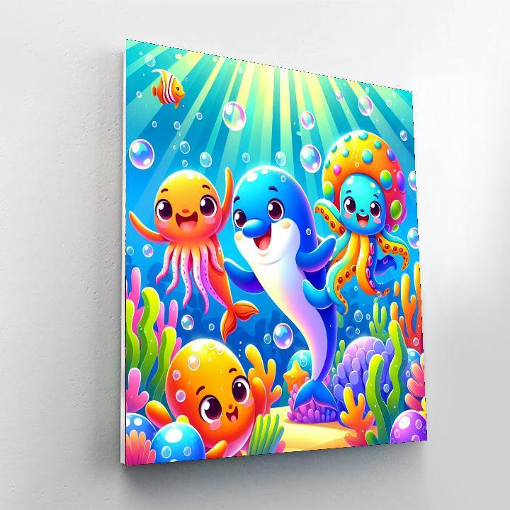 Underwater Dance Party Paint By Numbers