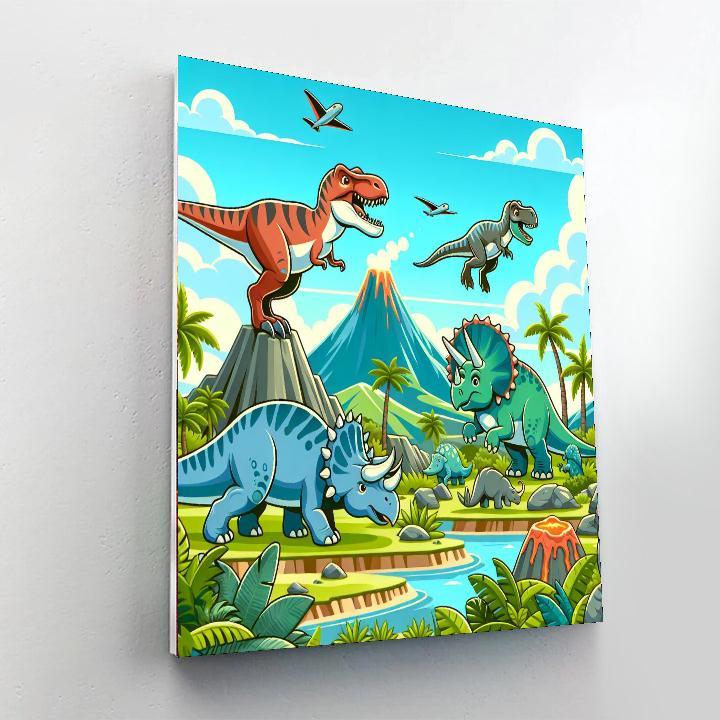 Dino Valley Discovery DIY Paint By Numbers