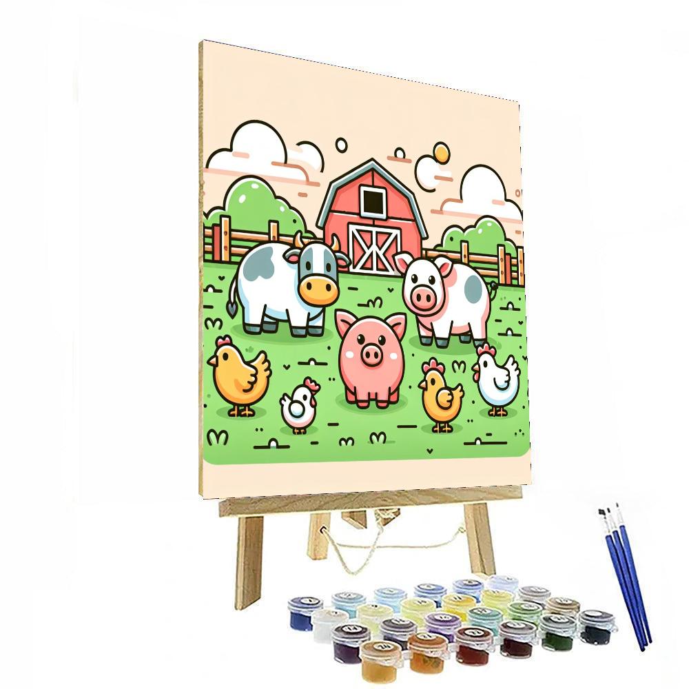 Frolicking Farm Painting By Numbers Kit