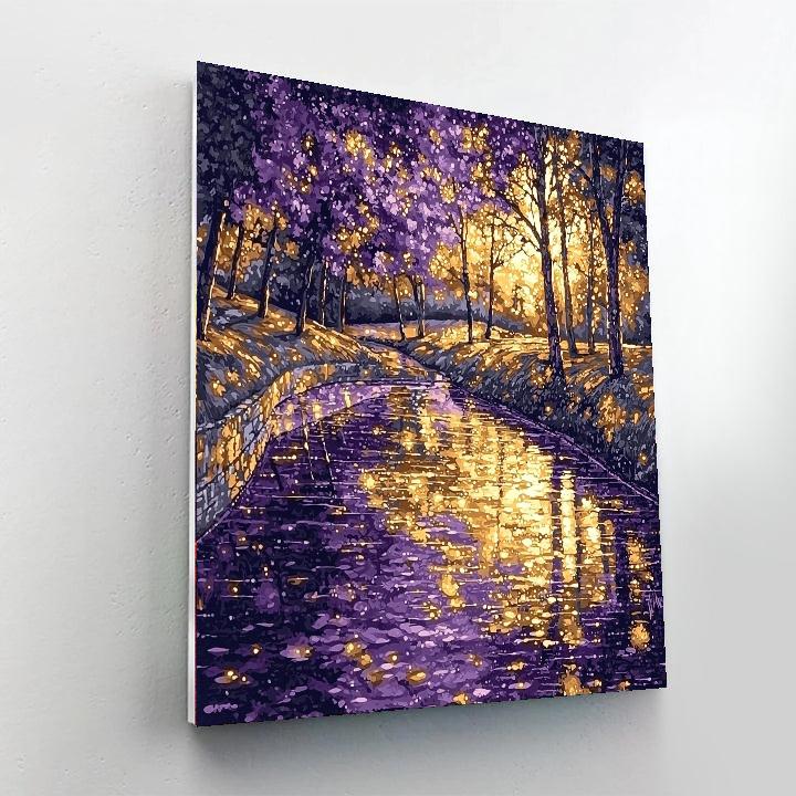 Georges Seurat Inspired Mystic Twilight Reflections  Painting Number Kit