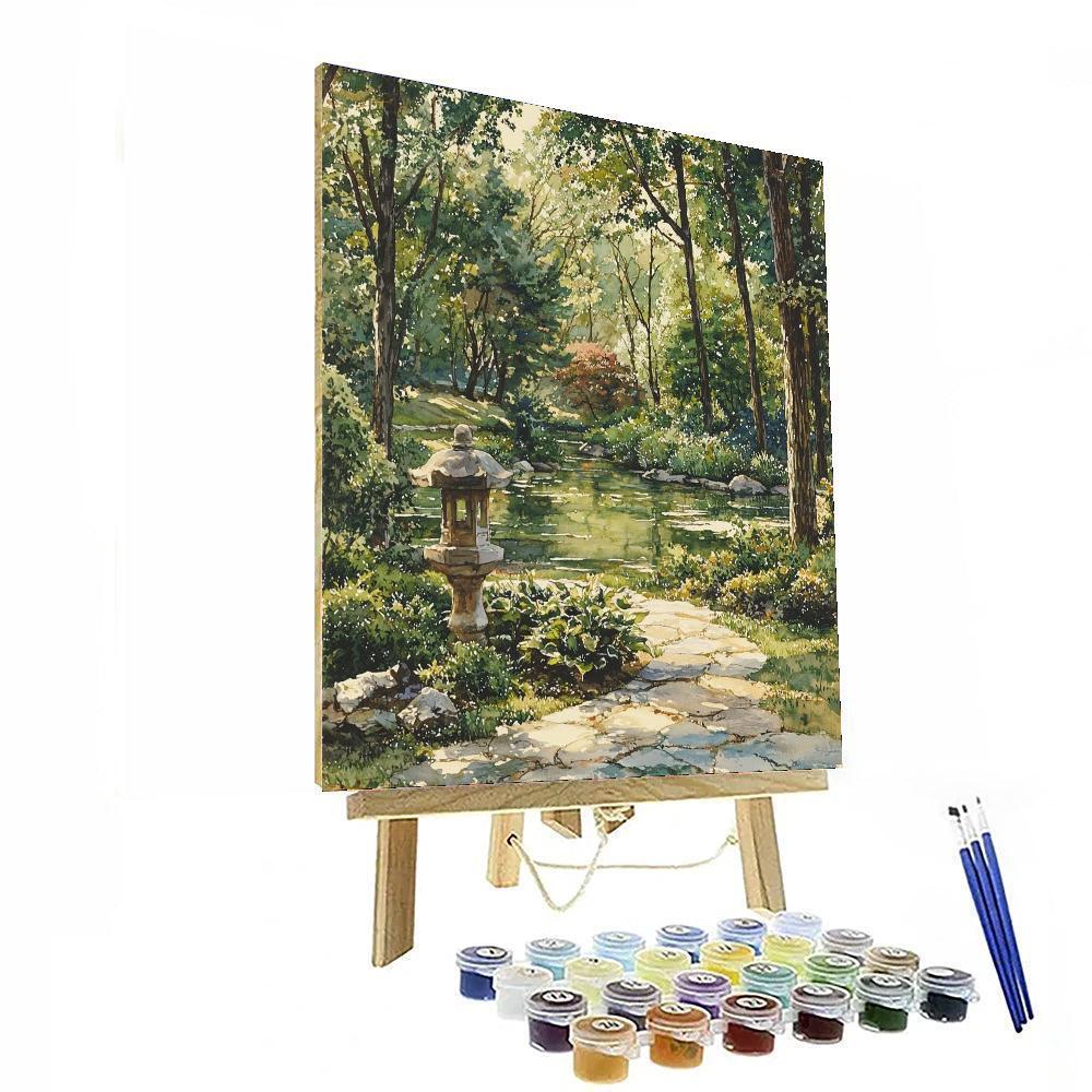 Zhao Mengfu Inspired Serenity Of Quiet Gardens  Paint By Color