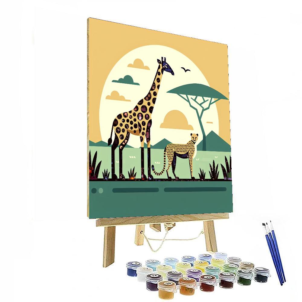 Spotted Safari Numbered Painting Kits