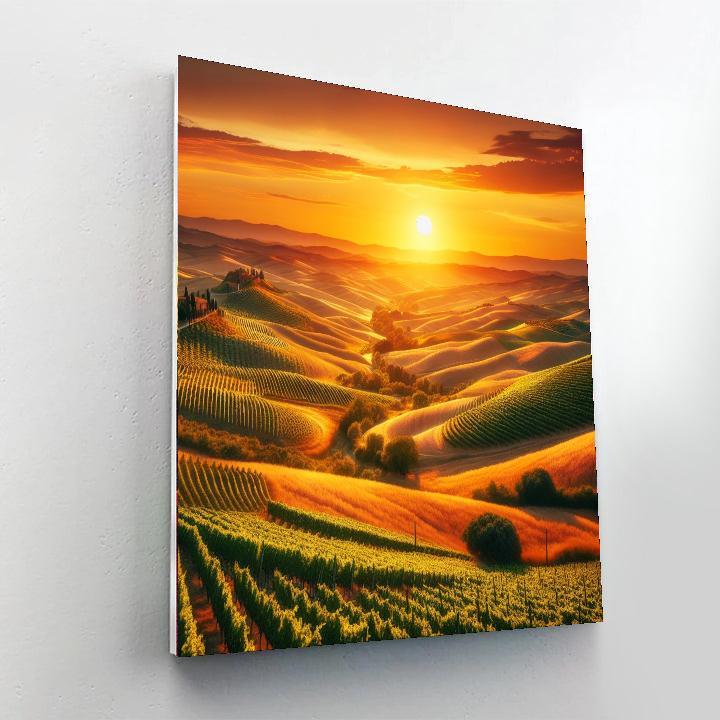 Golden Hour In Tuscany Numbered Painting Kits