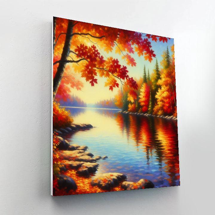 Glistening Autumn Reflections Paint By Numbers