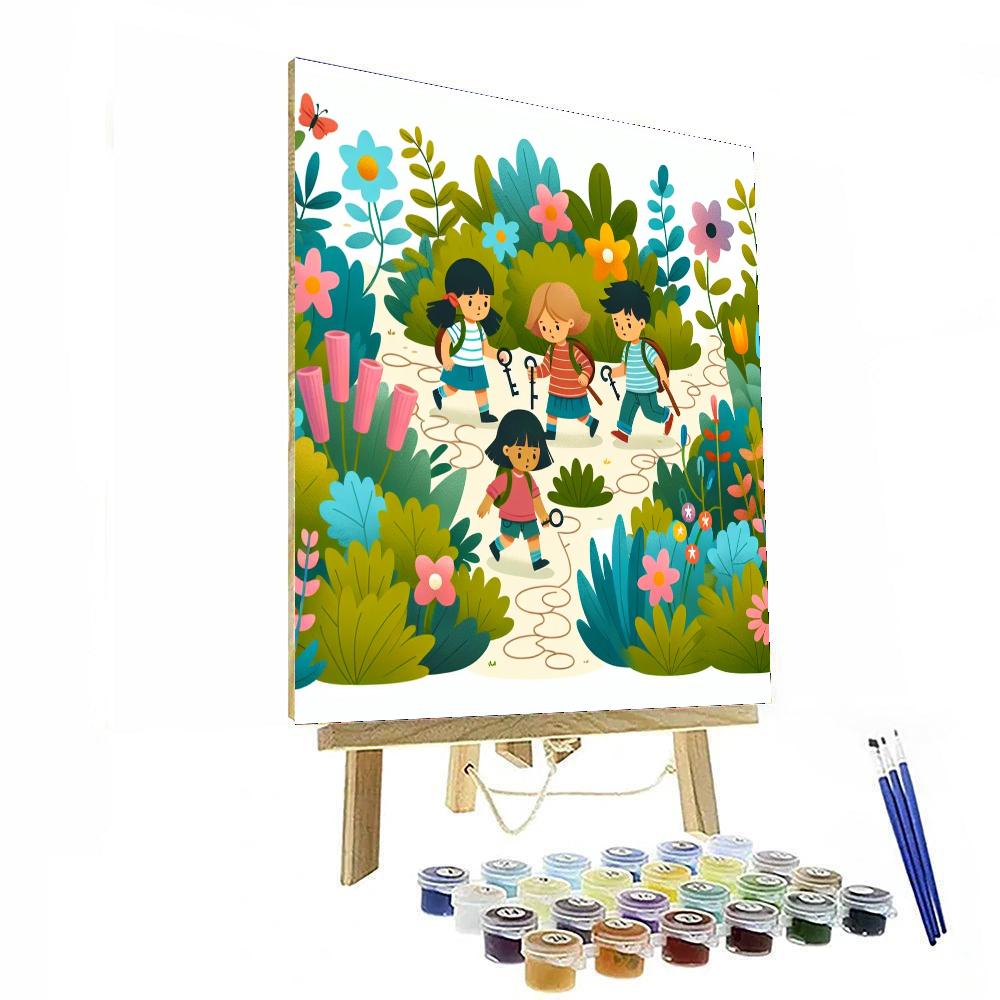 Garden Treasure Hunt Painting Number Kit