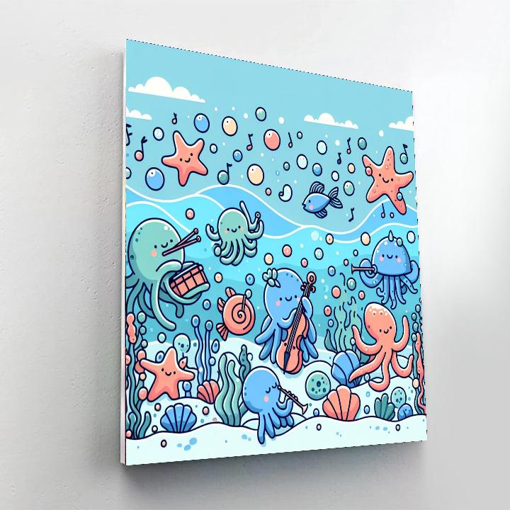 Ocean's Mystical Melody Paint By Numbers Art