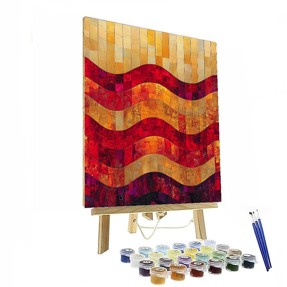 Gustav Klimt Inspired Chasing Echoes  DIY Paint By Numbers