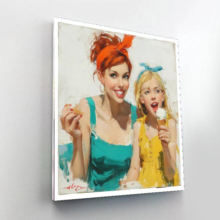 Sharing A Sweet Moment Numbered Painting Kits