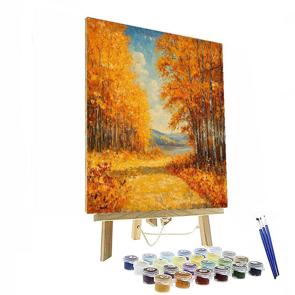 Claude Monet Inspired Fantasy Of Autumn Leaves  Paint By Color