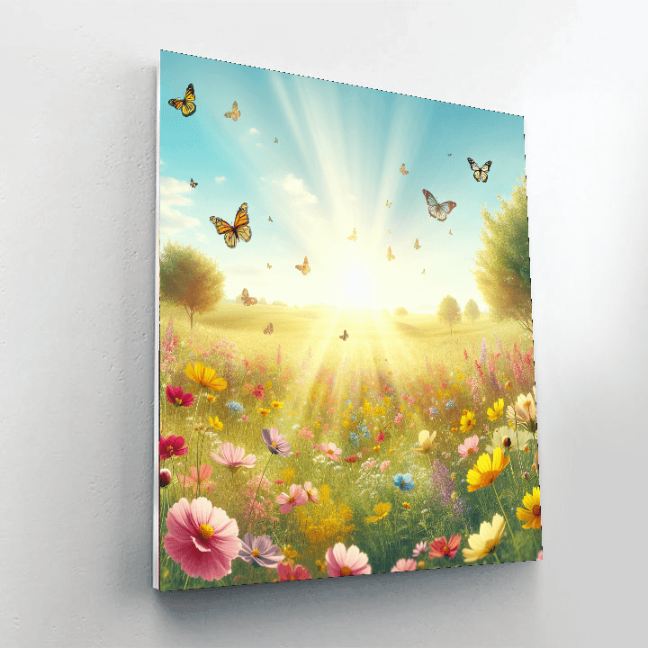 Sunny Meadow Dreamscape Painting By Numbers Kit